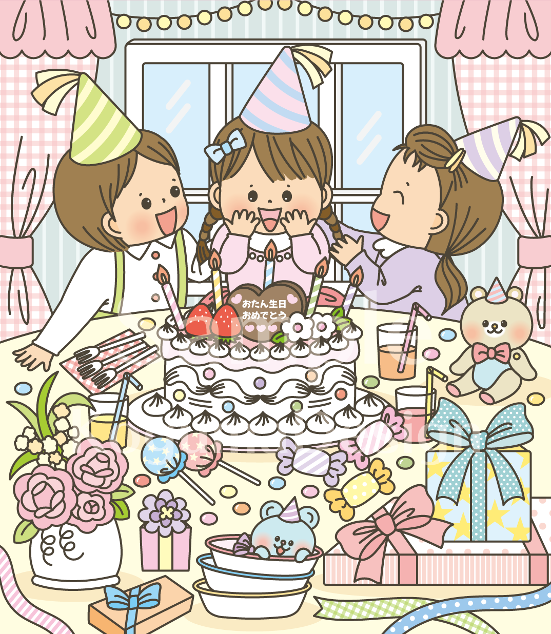 まちがいさがし 挿絵 パズル誌 イラスト 子供イラスト 絵本 児童書 保育 子供 マガジン・マガジン 動物イラスト 保育園 保育士 保育園行事 誕生日 誕生会 お誕生会 誕生日ケーキ お誕生日パーティー