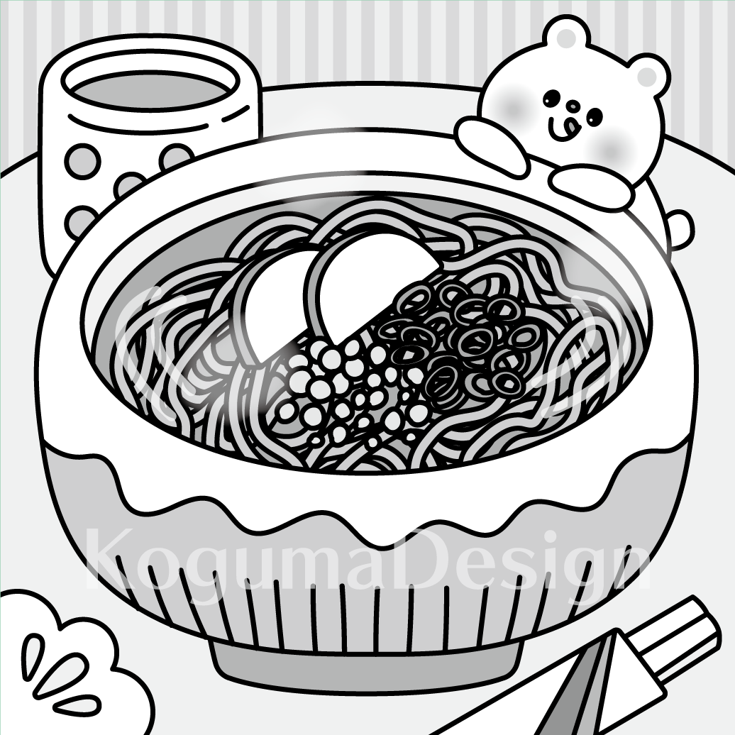 まちがいさがし 挿絵 パズル誌 イラスト 子供イラスト 絵本 児童書 保育 子供 晋遊舎 動物イラスト 子供イラスト そば くま 食べ物イラスト 食育