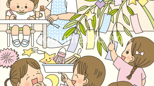 まちがいさがし 挿絵 パズル誌 イラスト 子供イラスト 絵本 児童書 保育 子供 マガジン・マガジン 動物イラスト 保育園 保育士 保育園行事 七夕 保育園製作 七夕飾り 短冊 織姫 彦星