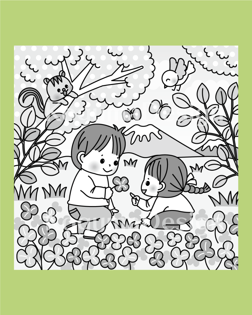 まちがいさがし 挿絵 パズル誌 イラスト 子供イラスト 絵本 児童書 保育 子供 晋遊舎 動物イラスト 子供イラスト 家族イラスト クローバー