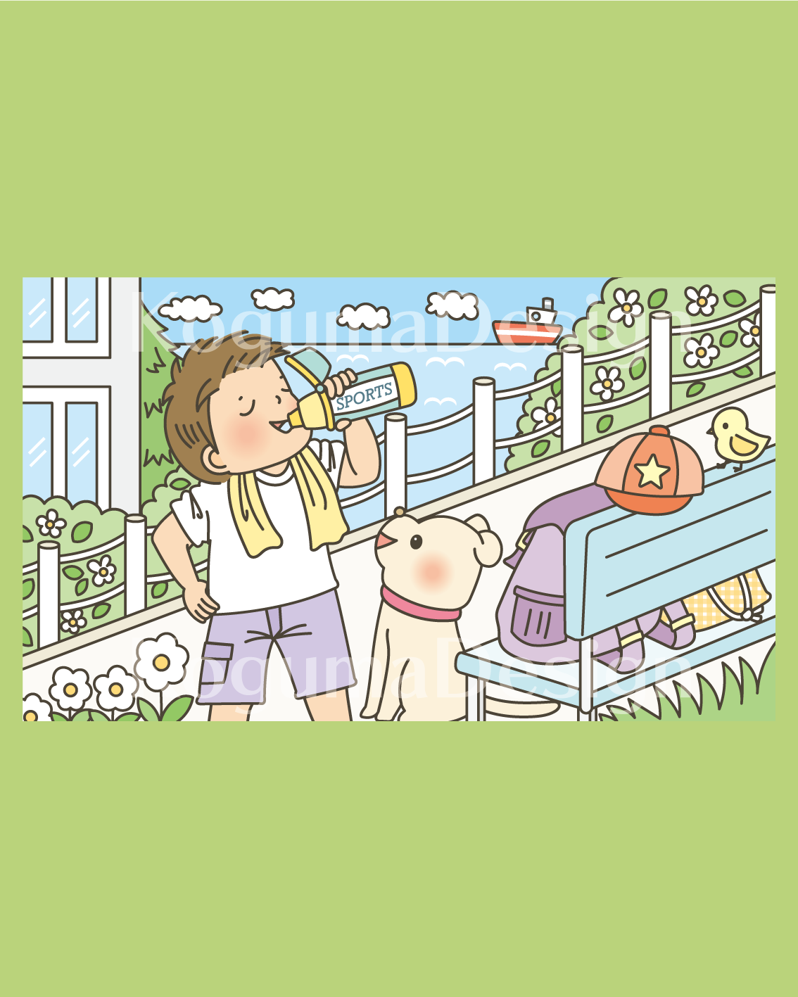 まちがいさがし 挿絵 パズル誌 イラスト 子供イラスト 絵本 児童書 保育 子供 晋遊舎 動物イラスト 子供イラスト スポーツドリンク 熱中症予防 ランニング