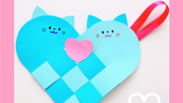 工作 手作り アキタヒロミ 子供 イラスト 育児 保育 知育 保育雑誌 保育園製作 保育士 保育学生 製作物 お家遊び ほいくis KUMA’S FACTORY 手作り 2月の製作 冬工作 バレンタイン バレンタイン工作 ハートバッグ カード ねこ