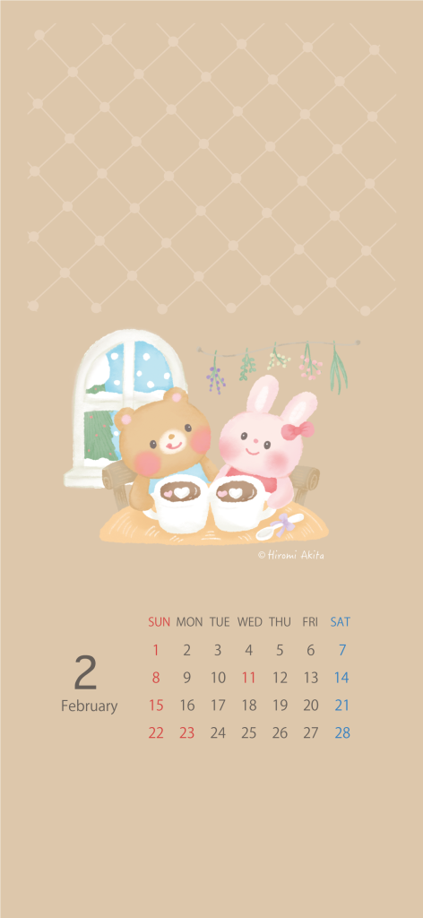 待受 壁紙 スマホ待受 待受カレンダー カレンダー 2026年カレンダー オリジナルイラストカレンダー イラスト 子供イラスト 絵本 児童書 保育 子供 動物イラスト 保育園 インテリア プレゼント Procreate イラストレーター