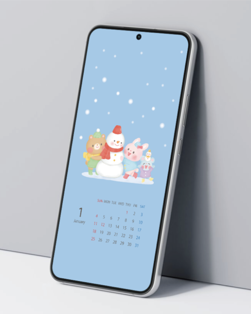 待受 壁紙 スマホ待受 待受カレンダー カレンダー 2026年カレンダー オリジナルイラストカレンダー イラスト 子供イラスト 絵本 児童書 保育 子供 動物イラスト 保育園 インテリア プレゼント Procreate イラストレーター