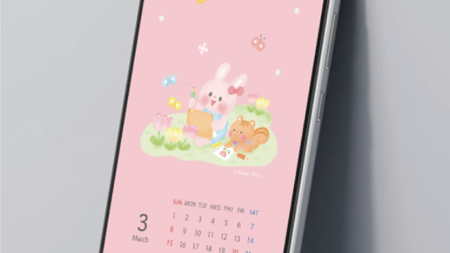 待受 壁紙 スマホ待受 待受カレンダー カレンダー 2026年カレンダー オリジナルイラストカレンダー イラスト 子供イラスト 絵本 児童書 保育 子供 動物イラスト 保育園 インテリア プレゼント Procreate イラストレーター 3月カレンダー