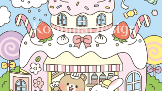 まちがいさがし 挿絵 パズル誌 イラスト 子供イラスト 絵本 児童書 保育 子供 マガジン・マガジン 動物イラスト 保育園 保育士 おお菓子イラスト ケーキ屋さん ファンタジーイラスト
