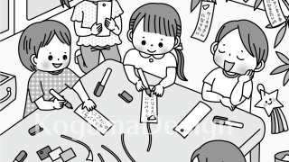 まちがいさがし 挿絵 パズル誌 イラスト 子供イラスト 絵本 児童書 保育 子供 晋遊舎 動物イラスト 子供イラスト 七夕 学童 児童クラブ 短冊