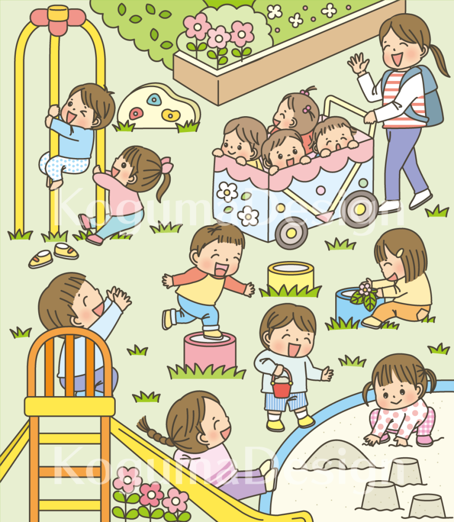 まちがいさがし 挿絵 パズル誌 イラスト 子供イラスト 絵本 児童書 保育 子供 マガジン・マガジン 動物イラスト 保育園 保育士 保育園行事 保育園製作 春のイラスト 公園 園児 保育園 保育士