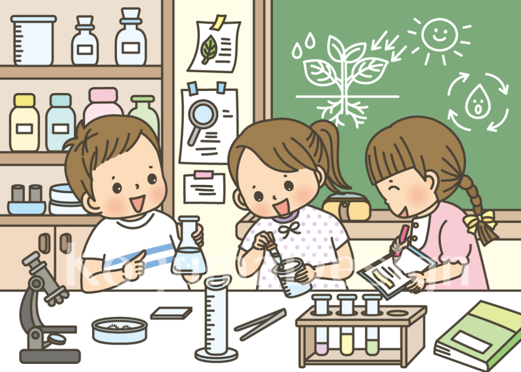 まちがいさがし 挿絵 パズル誌 イラスト 子供イラスト 絵本 児童書 保育 子供 マガジン・マガジン 小学生 理科 実験 理科室